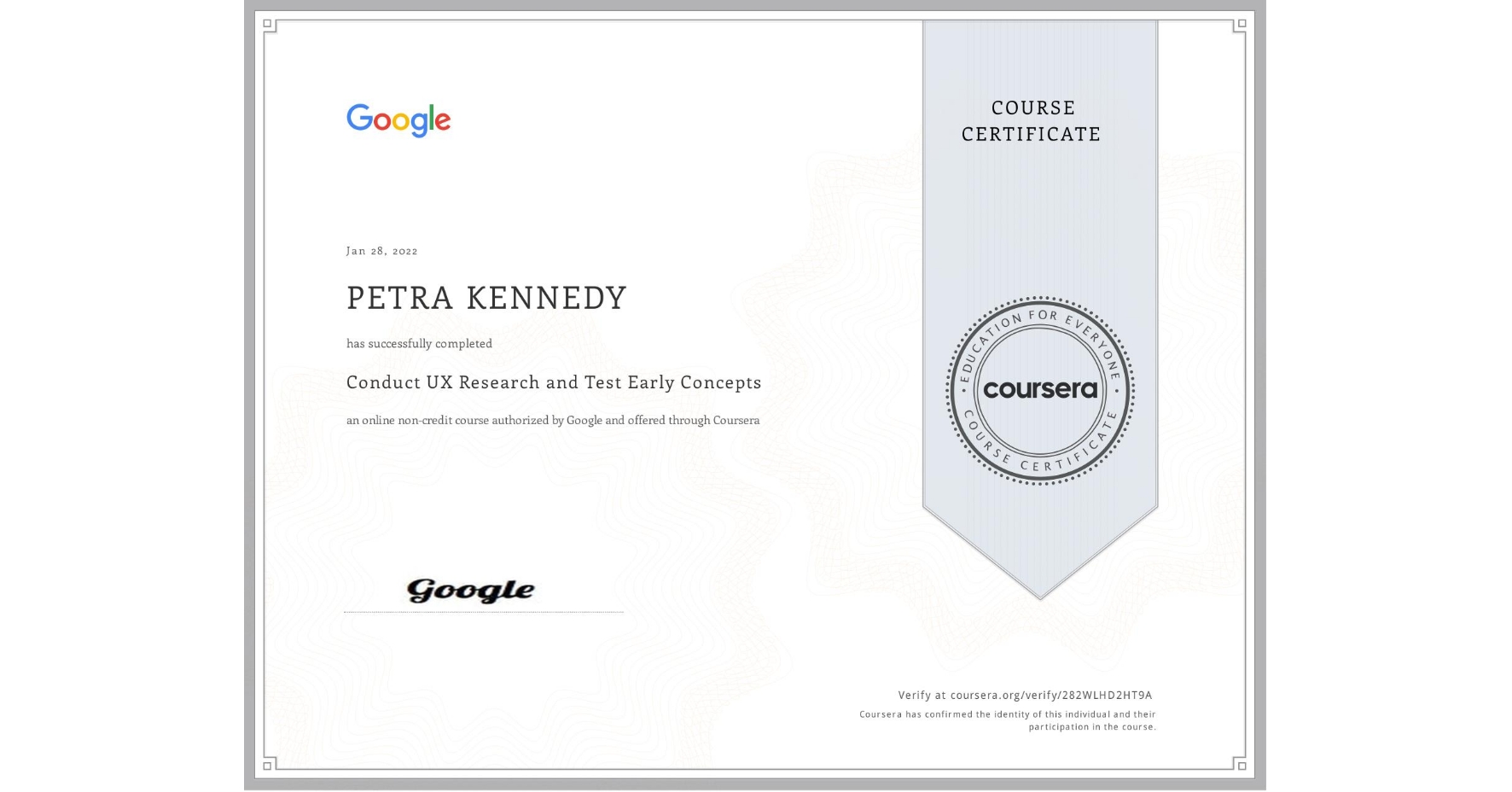Google UX design certifikát - UX research